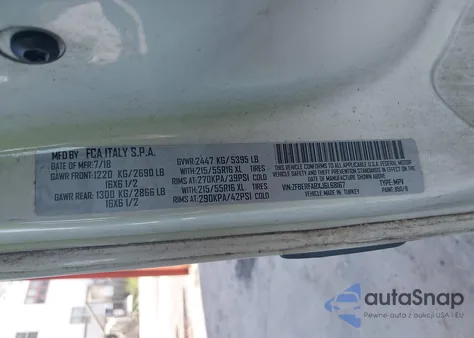 2018 Ram Promaster City Tradesman из США, поврежденный, VIN ZFBERFABXJ6L68167